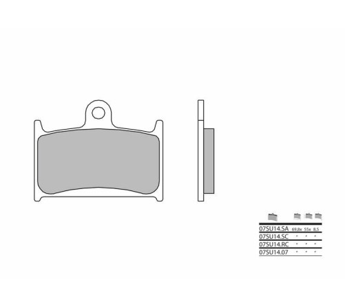 Plaquettes de frein BREMBO route métal fritté - 07SU14SA - 1036167