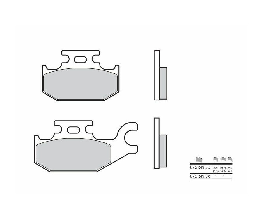 Plaquettes de frein BREMBO Off-Road métal fritté - 07GR49SD