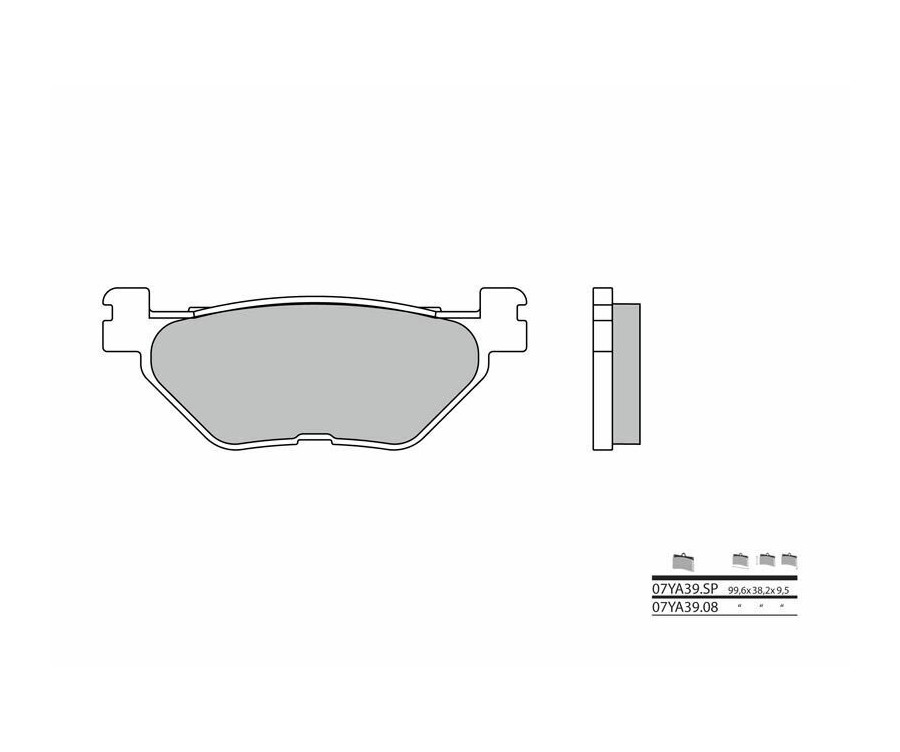 Plaquettes de frein BREMBO route métal fritté - 07YA39SP