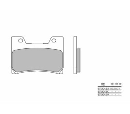 Plaquettes de frein BREMBO route carbone céramique - 07YA2409 - 1036239