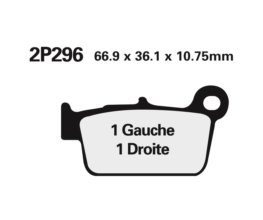 Plaquettes de frein NISSIN route /Off-Road métal fritté - 2P-296ST-MX