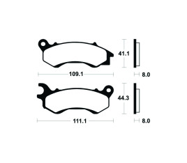 Plaquettes de frein TECNIUM Maxi Scooter métal fritté - MSS373