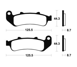 Plaquettes de frein TECNIUM Performance métal fritté - MF185