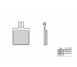Plaquettes de frein BREMBO route métal fritté - 07BB01SP - 1035785