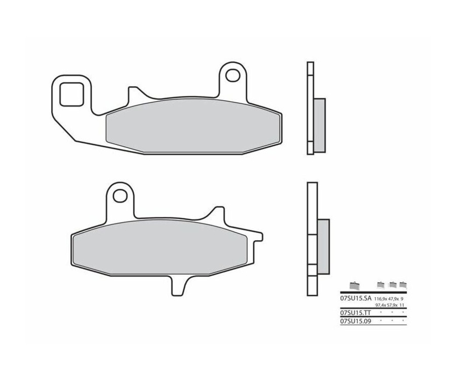 Plaquettes de frein BREMBO route carbone céramique - 07SU1509