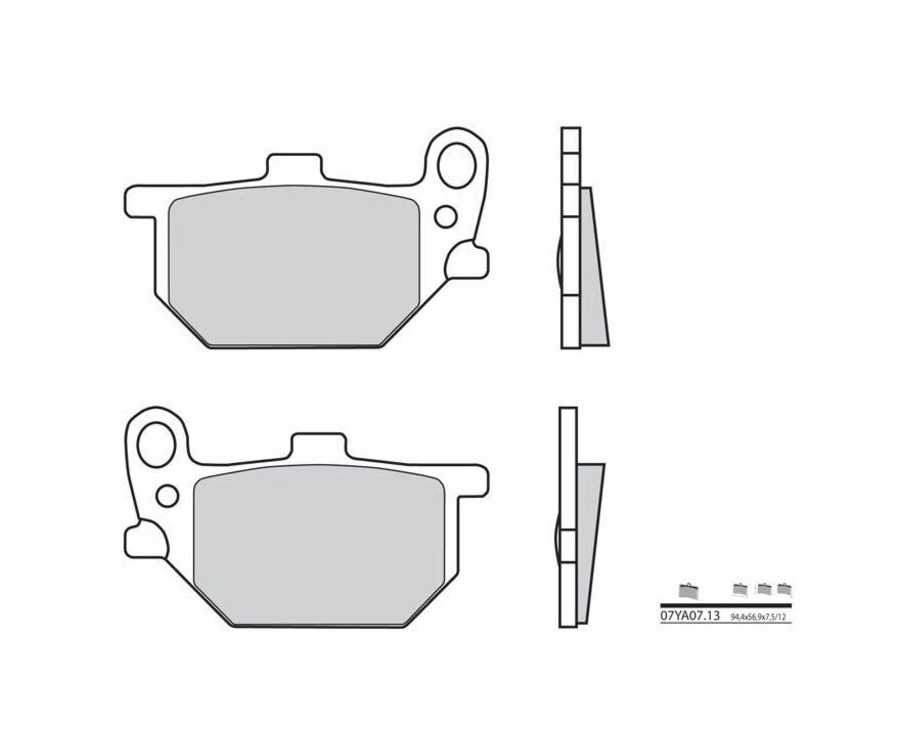 Plaquettes de frein BREMBO route carbone céramique - 07YA0713