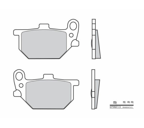 Plaquettes de frein BREMBO route carbone céramique - 07YA0713 - 1036200