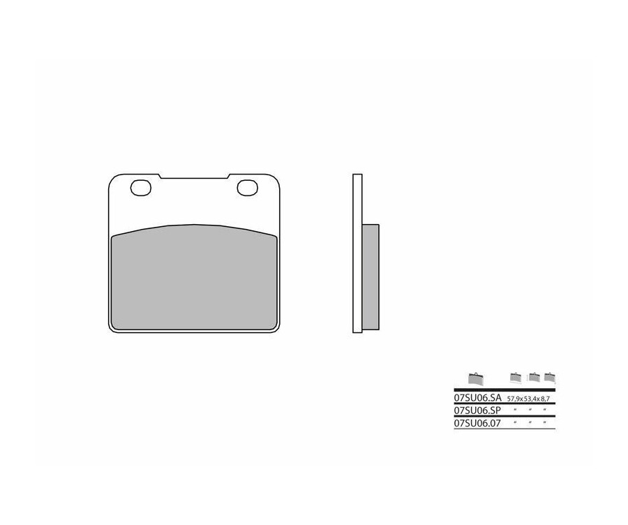 Plaquettes de frein BREMBO route carbone céramique - 07SU0607