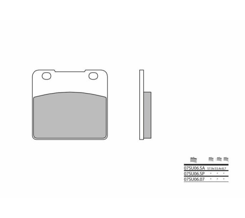 Plaquettes de frein BREMBO route carbone céramique - 07SU0607 - 1036147