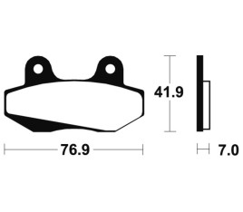 Plaquettes de frein TECNIUM Scooter organique - ME51