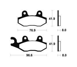 Plaquettes de frein TECNIUM Scooter organique - ME111