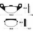 Plaquettes de frein TECNIUM Scooter organique - ME245