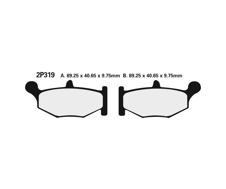Plaquettes de frein NISSIN route semi-métallique - 2P-319NS