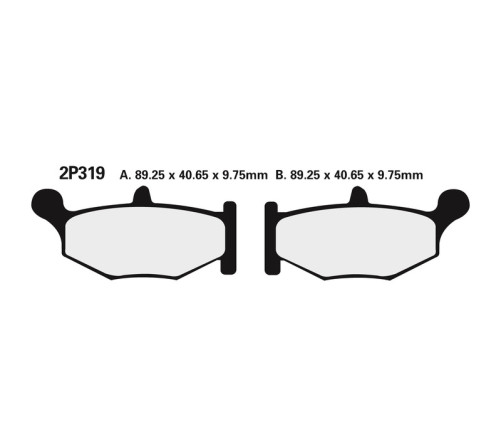 Plaquettes de frein NISSIN route semi-métallique - 2P-319NS