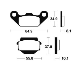 Plaquettes de frein TECNIUM route organique - MA91