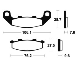 Plaquettes de frein TECNIUM Performance métal fritté - MF115