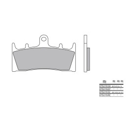 Plaquettes de frein BREMBO route métal fritté - 07SU19LA - 1036174