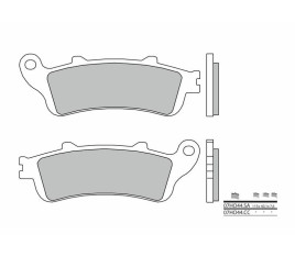 Plaquettes de frein BREMBO route métal fritté - 07HO44SA - 1036026