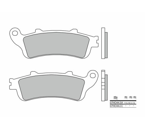 Plaquettes de frein BREMBO route métal fritté - 07HO44SA - 1036026