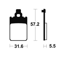 Plaquettes de frein TECNIUM Scooter organique - ME107