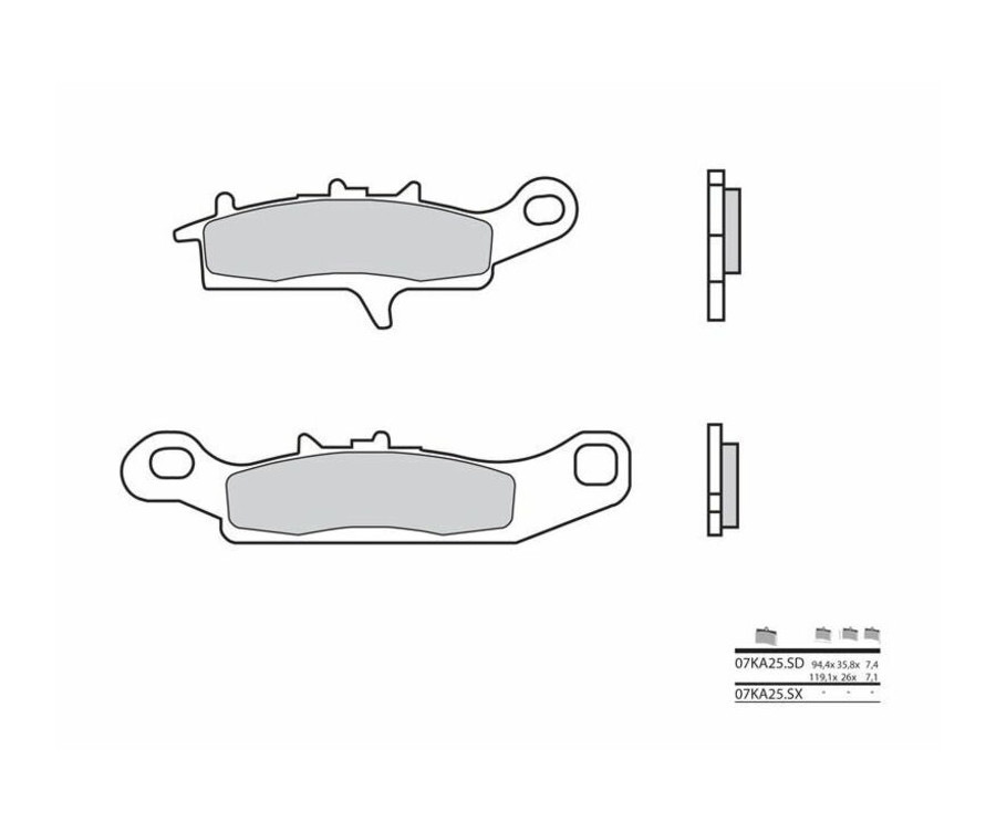 Plaquettes de frein BREMBO Off-Road métal fritté - 07KA25SD