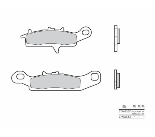 Plaquettes de frein BREMBO Off-Road métal fritté - 07KA25SD - 1036114