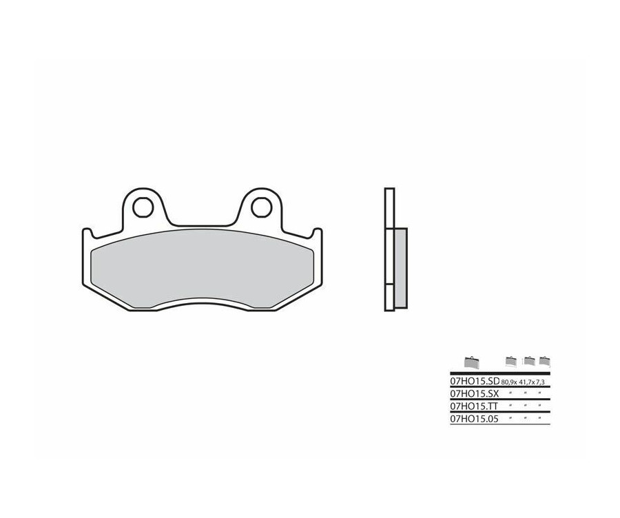 Plaquettes de frein BREMBO route carbone céramique - 07HO1505