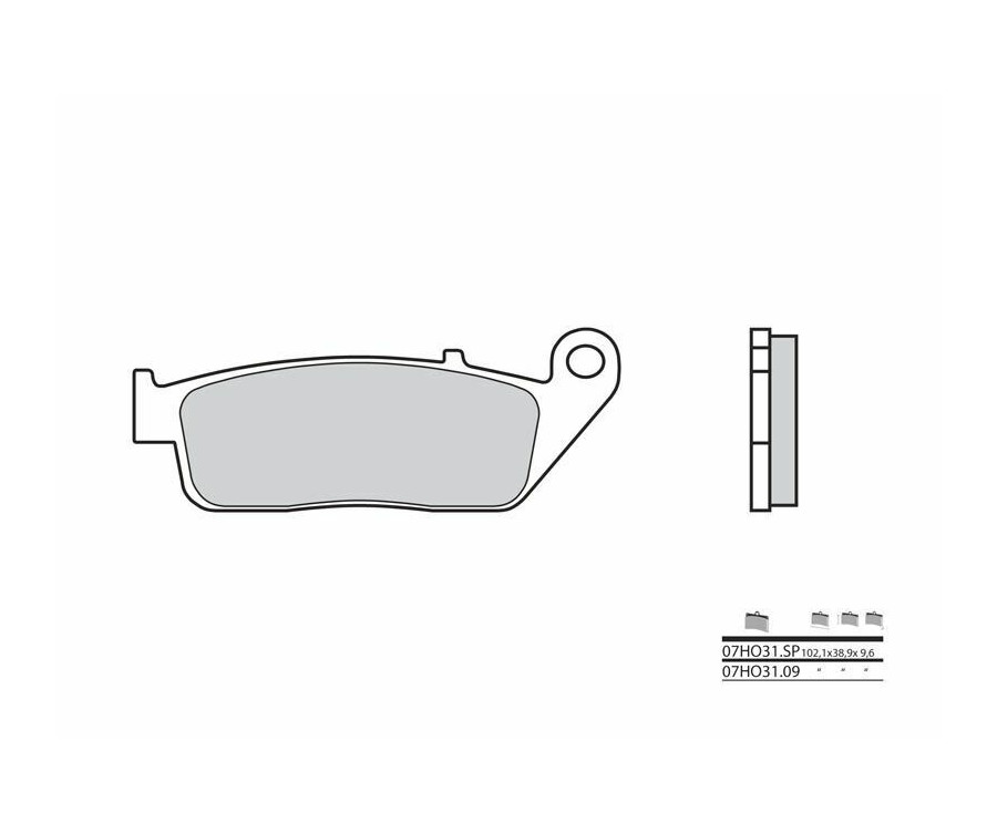 Plaquettes de frein BREMBO route métal fritté - 07HO31SP