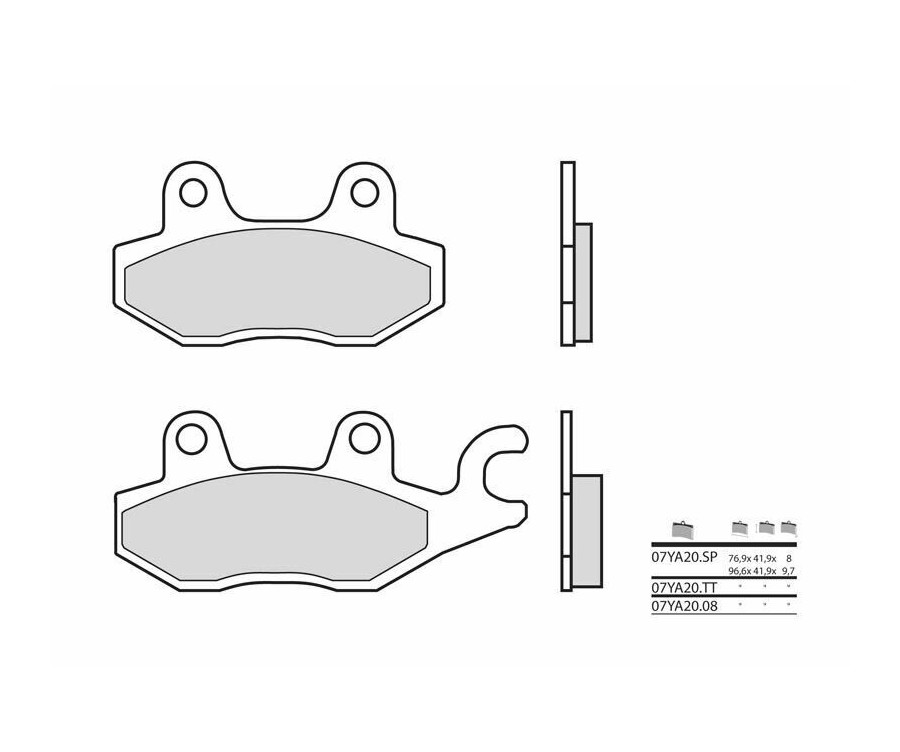 Plaquettes de frein BREMBO route carbone céramique - 07YA2008