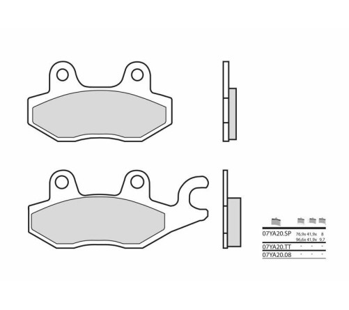 Plaquettes de frein BREMBO route carbone céramique - 07YA2008 - 1036225