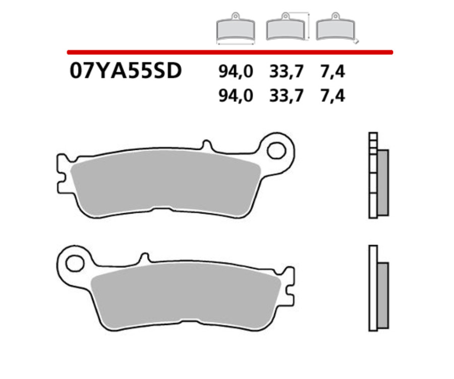 Plaquettes de frein BREMBO métal fritté - 07YA55SD