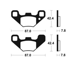 Plaquettes de frein TECNIUM MX/Quad métal fritté - MO405