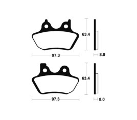 Plaquettes de frein TECNIUM Performance métal fritté - MR326