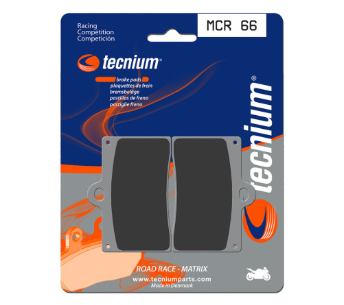 Plaquettes de frein TECNIUM Racing métal fritté carbone - MCR66 - 1022605