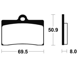 Plaquettes de frein TECNIUM Racing métal fritté carbone - MCR66