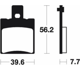 Plaquettes de frein TECNIUM Scooter organique - ME244