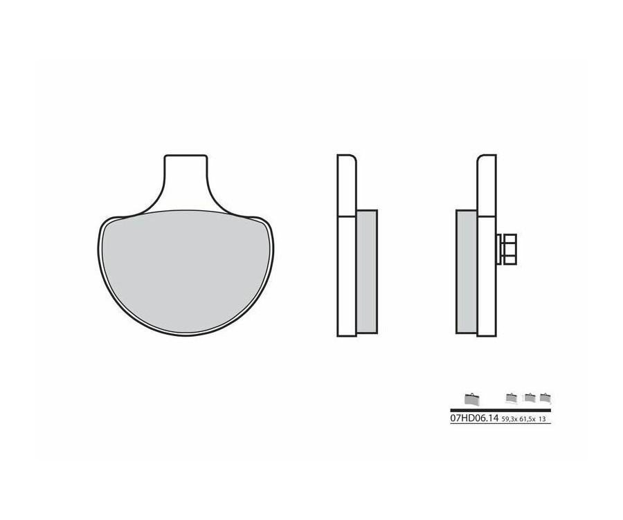 Plaquettes de frein BREMBO route carbone céramique - 07HD0614