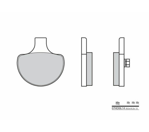 Plaquettes de frein BREMBO route carbone céramique - 07HD0614 - 1035940