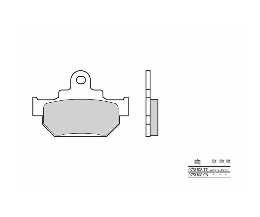 Plaquettes de frein BREMBO route carbone céramique - 07SU0808