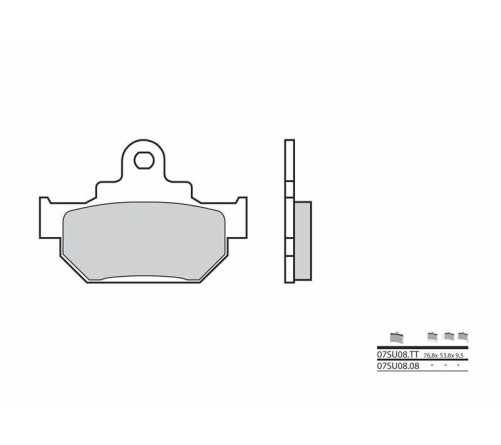 Plaquettes de frein BREMBO route carbone céramique - 07SU0808 - 1036151