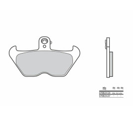 Plaquettes de frein BREMBO route métal fritté - 07BB24SA