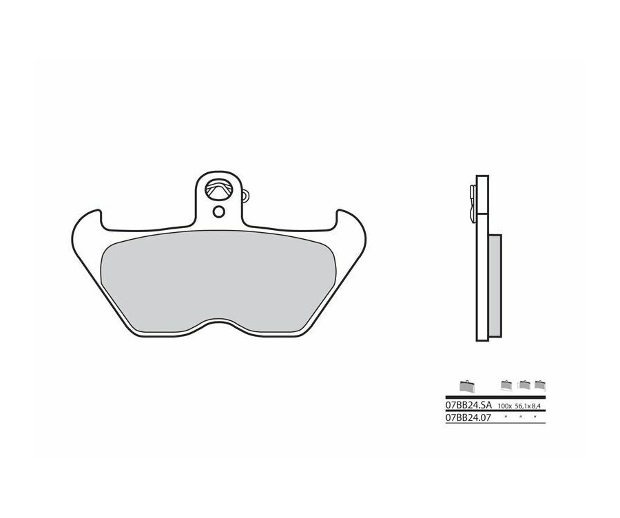 Plaquettes de frein BREMBO route métal fritté - 07BB24SA