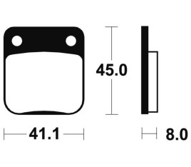Plaquettes de frein TECNIUM Scooter organique - ME36
