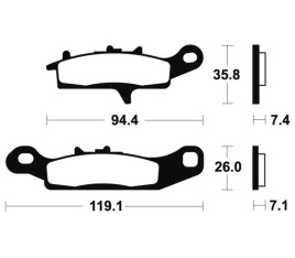 Plaquettes de frein TECNIUM MX/Quad métal fritté - MO301