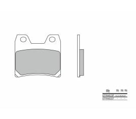 Plaquettes de frein BREMBO route métal fritté - 07YA40SP