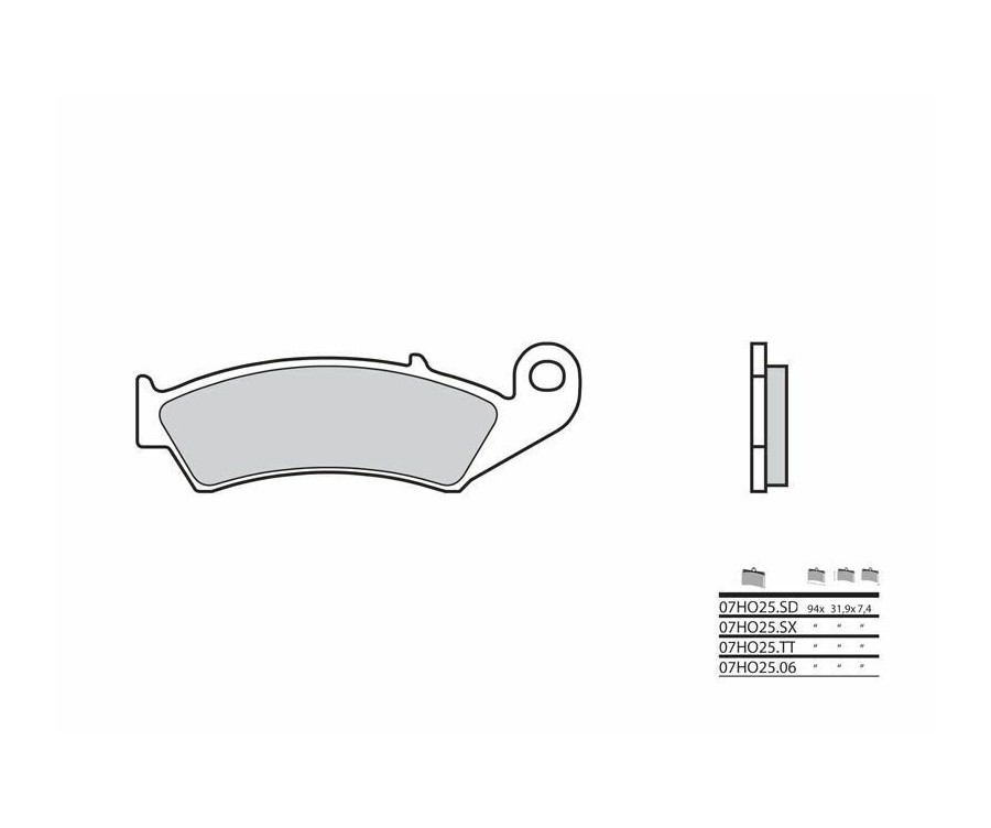 Plaquettes de frein BREMBO route carbone céramique - 07HO2506