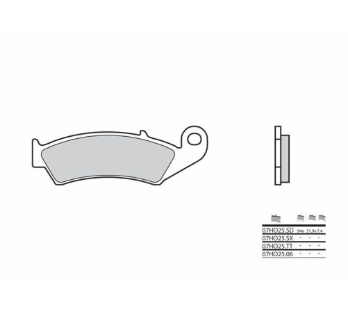 Plaquettes de frein BREMBO route carbone céramique - 07HO2506 - 1035986