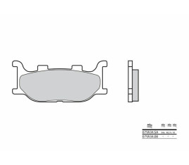 Plaquettes de frein BREMBO route carbone céramique - 07YA3408 - 1036253