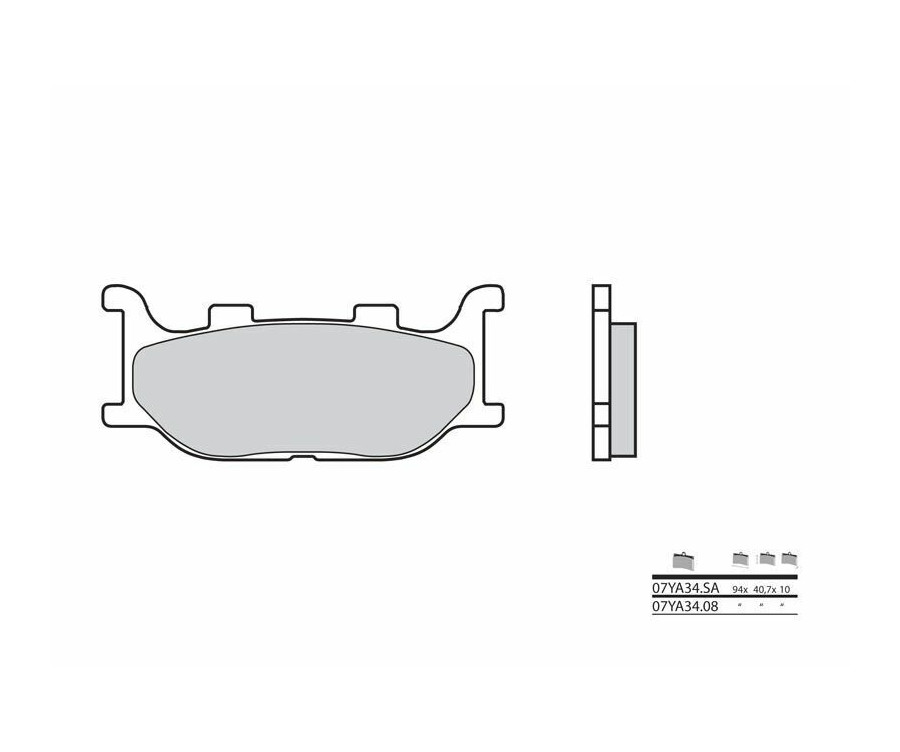 Plaquettes de frein BREMBO route carbone céramique - 07YA3408