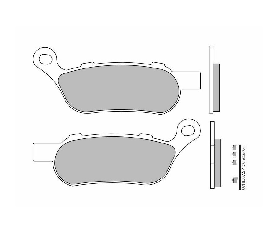 Plaquettes de frein BREMBO route métal fritté - 07HD07SP